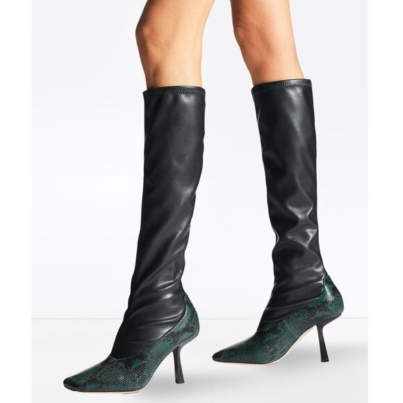 JIMMY CHOO Myka 85mm Leather Boot - Picture 3 of 17